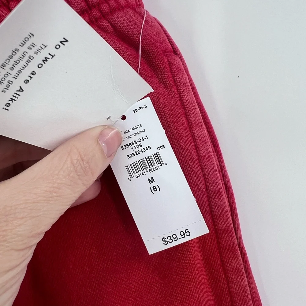 Gap Kids VintageSoft Relaxed Joggers red medium size 8